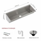 Lavatório Coletivo Inox 1,00m - Construinox